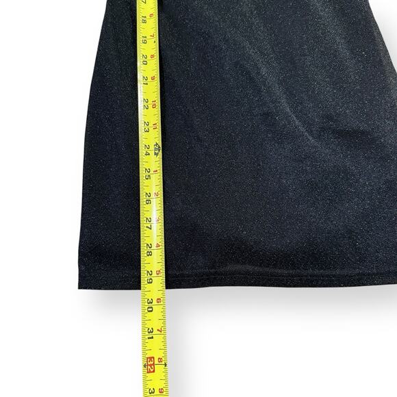 NWT HELLO MOLLY Tempting Decision Mini Dress Black Glitter Size XS Side Cutout - Picture 13 of 13